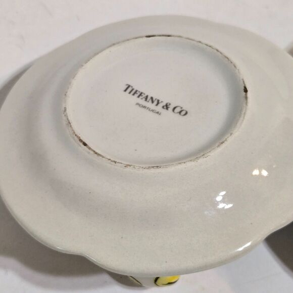 Set of 2 Tiffany & Co. Portugal Egg Cup Blue Polka Dot Chicken Hen hand painted - Picture 6 of 7